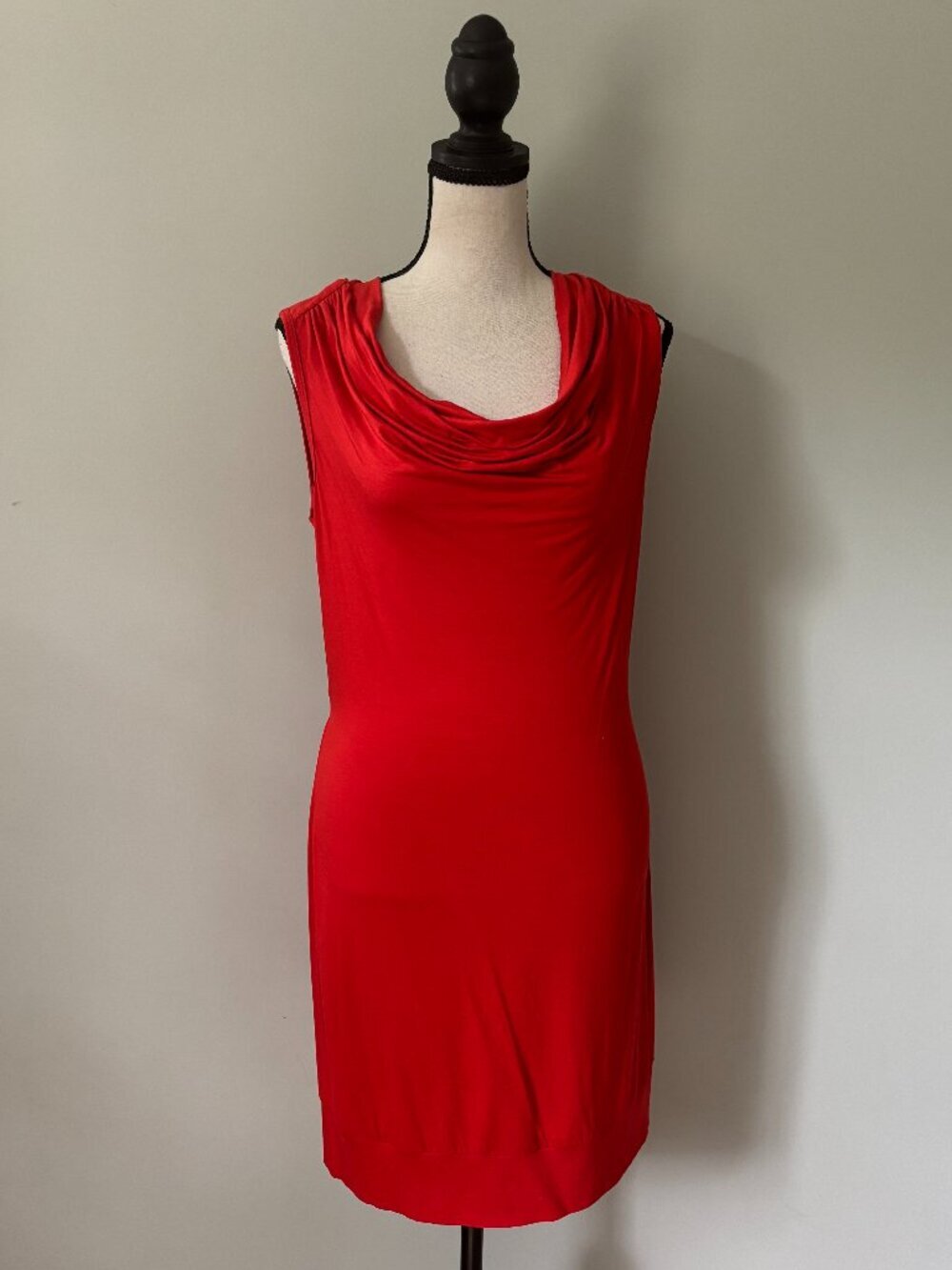 Trina Turk Red Cowl Neck Sheath Dress Size  2 Like New
